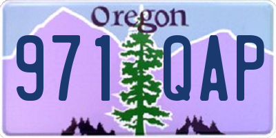 OR license plate 971QAP