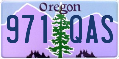 OR license plate 971QAS