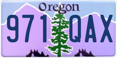 OR license plate 971QAX