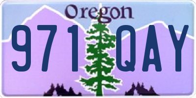 OR license plate 971QAY