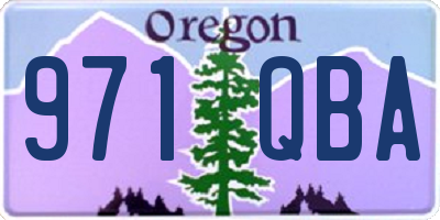 OR license plate 971QBA