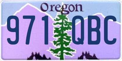 OR license plate 971QBC