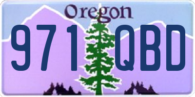 OR license plate 971QBD