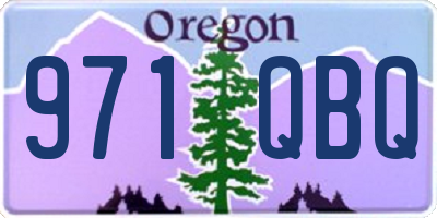 OR license plate 971QBQ