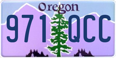 OR license plate 971QCC