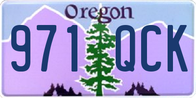 OR license plate 971QCK