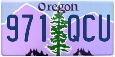OR license plate 971QCU