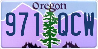 OR license plate 971QCW