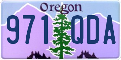 OR license plate 971QDA