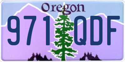 OR license plate 971QDF