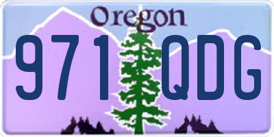 OR license plate 971QDG