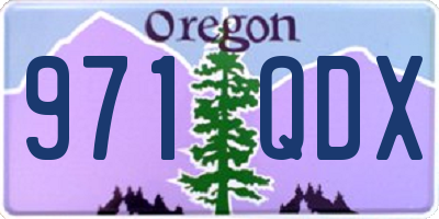OR license plate 971QDX