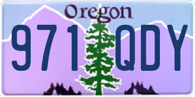 OR license plate 971QDY
