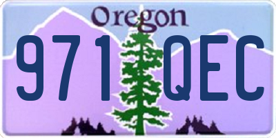 OR license plate 971QEC