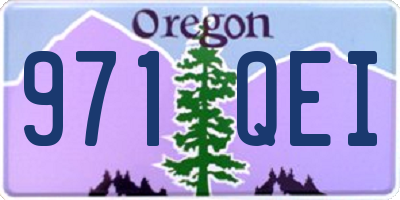 OR license plate 971QEI