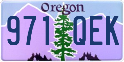 OR license plate 971QEK