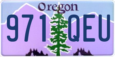 OR license plate 971QEU