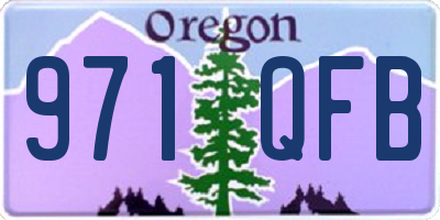OR license plate 971QFB