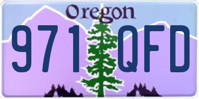 OR license plate 971QFD