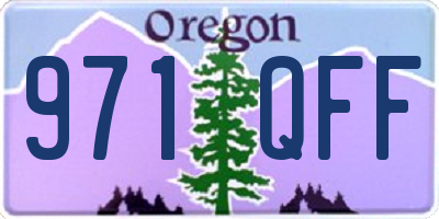OR license plate 971QFF