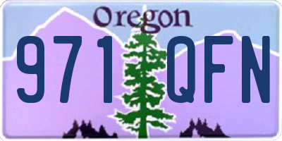 OR license plate 971QFN