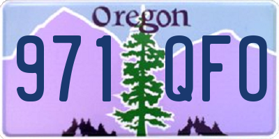 OR license plate 971QFO