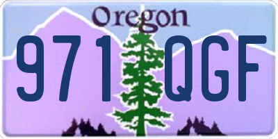 OR license plate 971QGF