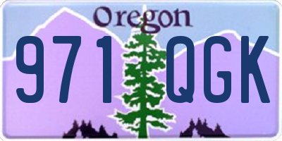 OR license plate 971QGK
