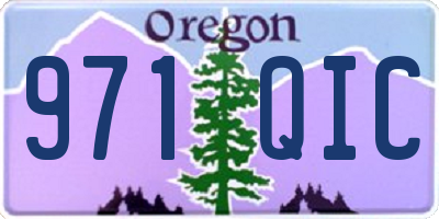 OR license plate 971QIC
