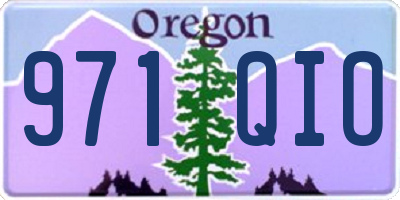 OR license plate 971QIO