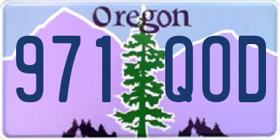 OR license plate 971QOD
