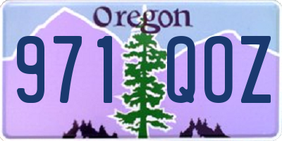 OR license plate 971QOZ