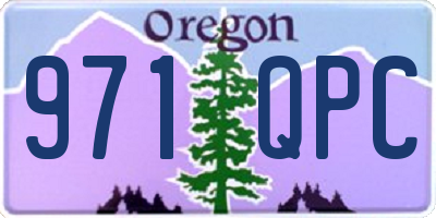 OR license plate 971QPC