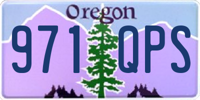 OR license plate 971QPS