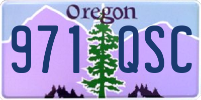 OR license plate 971QSC