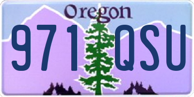 OR license plate 971QSU