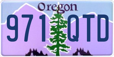 OR license plate 971QTD