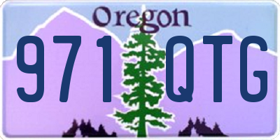 OR license plate 971QTG