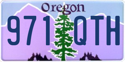 OR license plate 971QTH