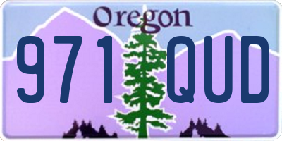 OR license plate 971QUD