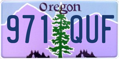 OR license plate 971QUF