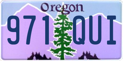 OR license plate 971QUI