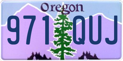 OR license plate 971QUJ
