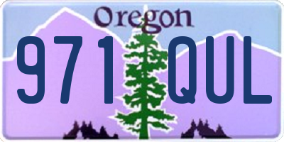 OR license plate 971QUL