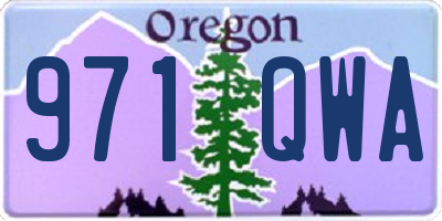 OR license plate 971QWA