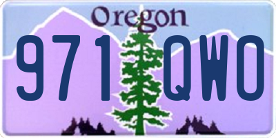 OR license plate 971QWO
