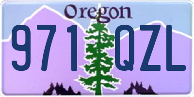 OR license plate 971QZL