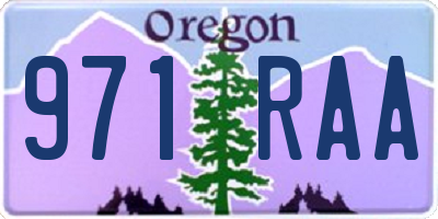 OR license plate 971RAA