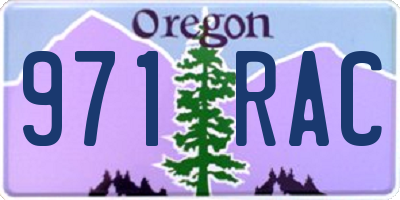 OR license plate 971RAC