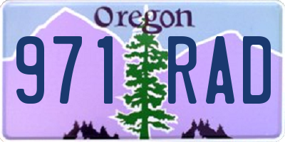 OR license plate 971RAD